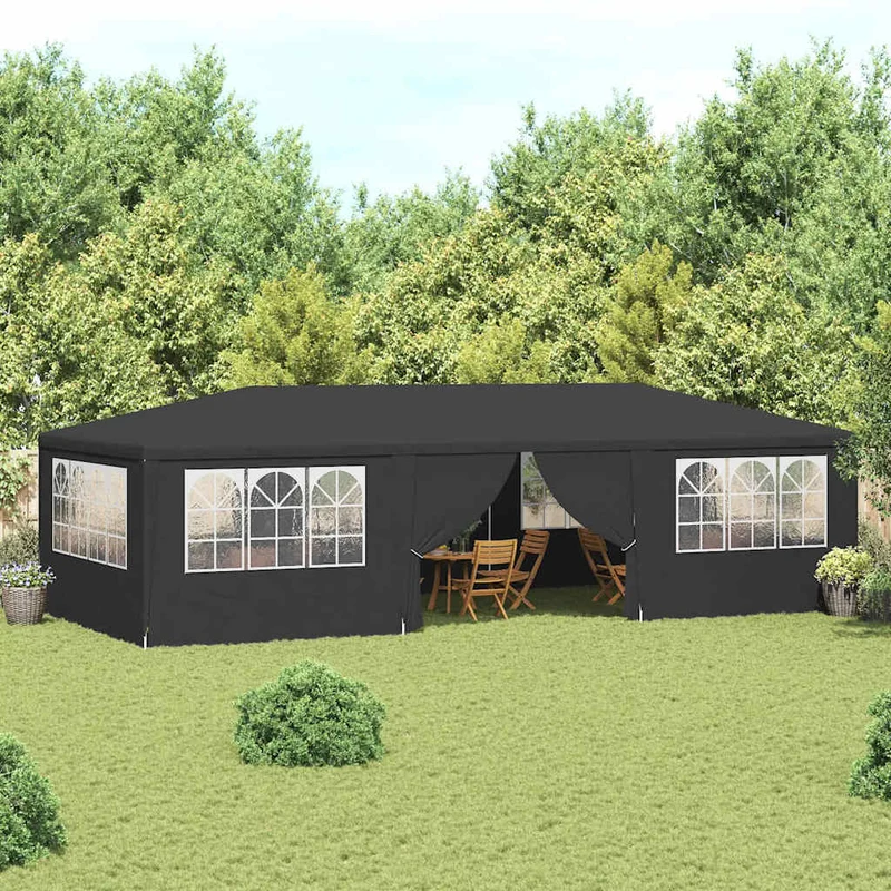 Partytent Met Zijwanden Professioneel 90 G/M² 4X9 M Antraciet