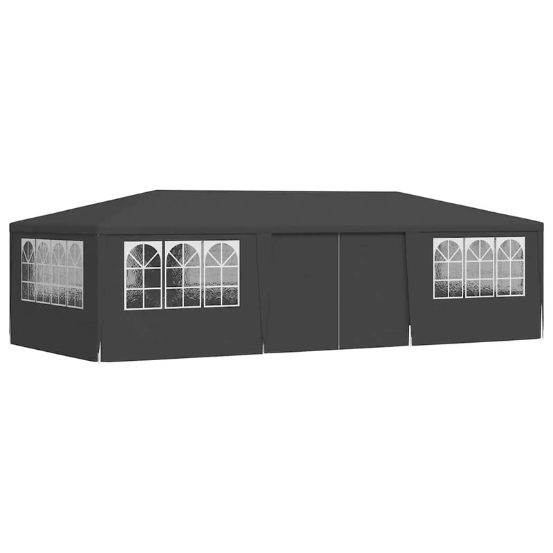 Partytent Met Zijwanden Professioneel 90 G/M² 4X9 M Antraciet