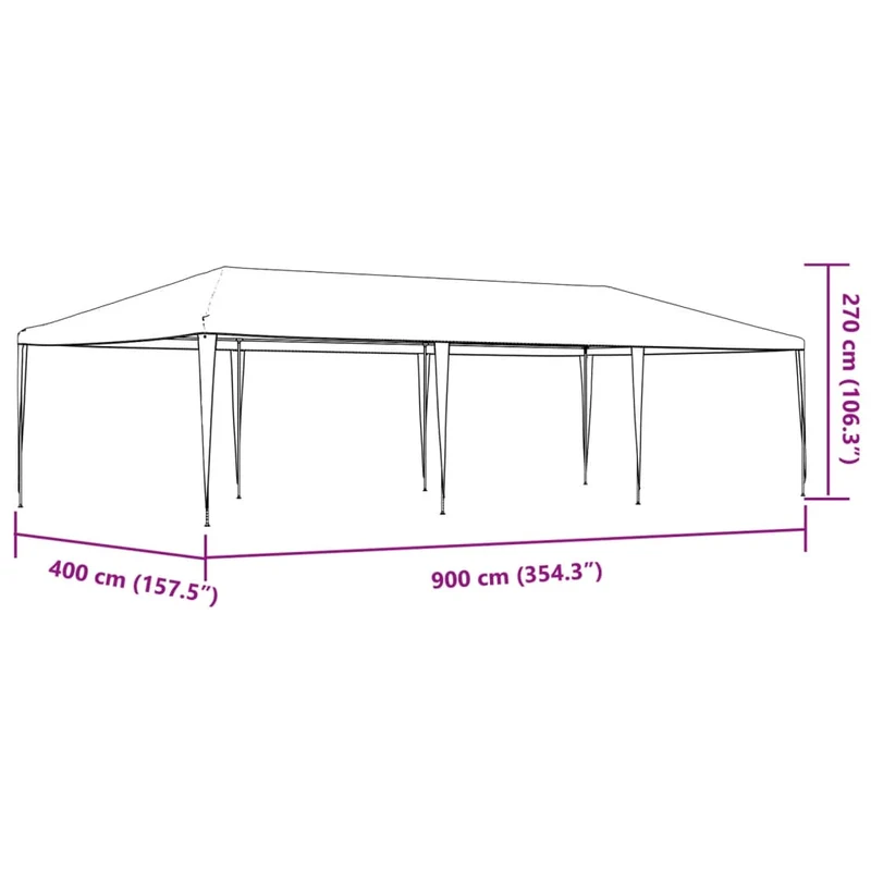 Partytent 4X9 M Wit