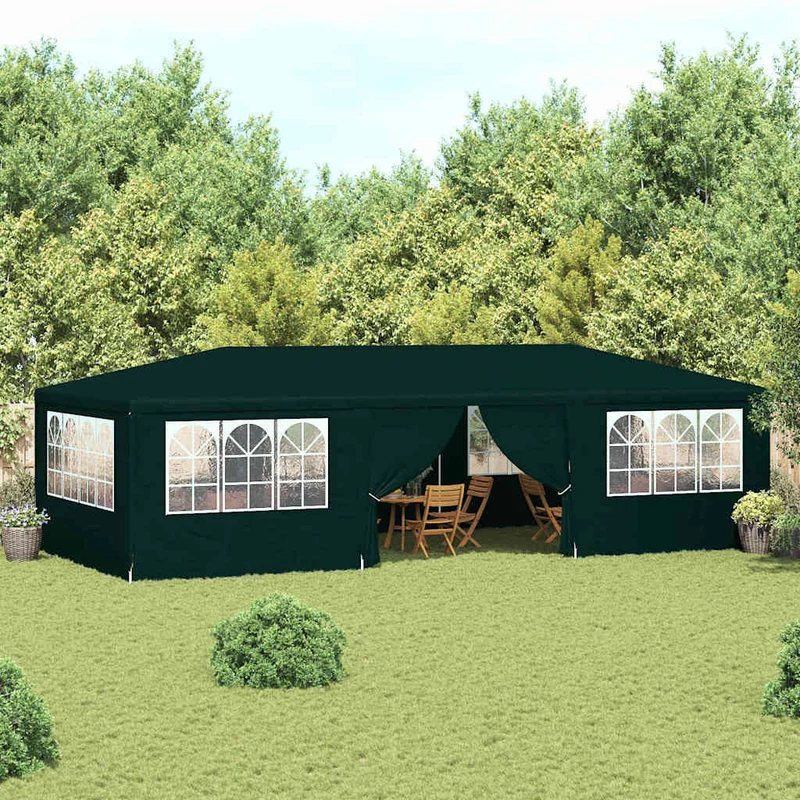 Partytent Met Zijwanden Professioneel 90 G/M² 4X9 M Groen