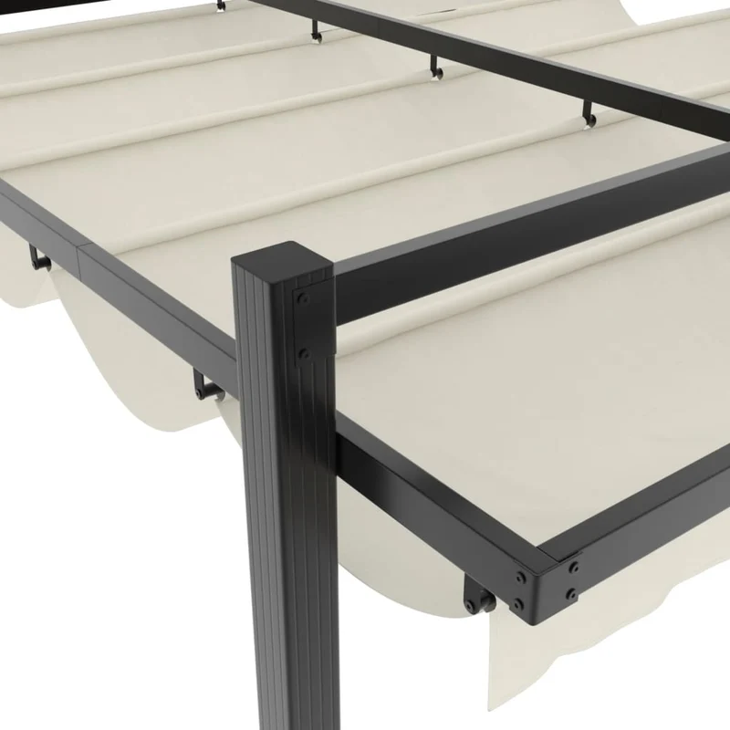 Prieel Met Uittrekbaar Dak 3X3 M Aluminium Kleurig