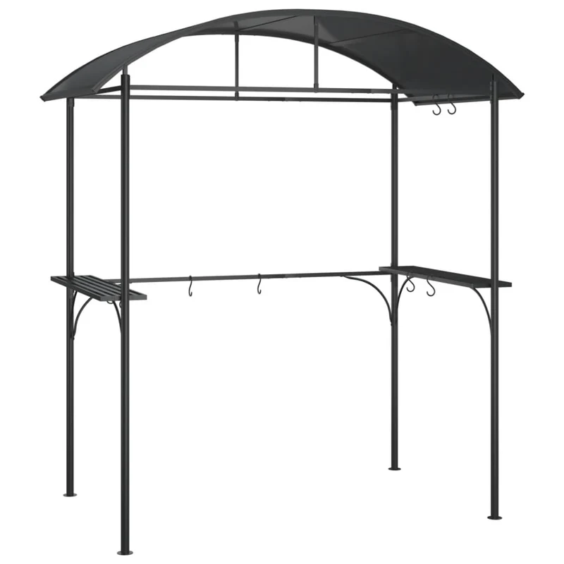 Barbecuepaviljoen Met Zijplanken 220X115X230 Cm Staal Antraciet