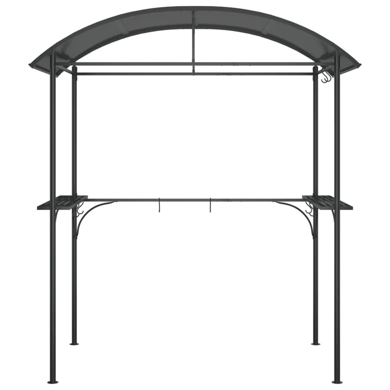 Barbecuepaviljoen Met Zijplanken 220X115X230 Cm Staal Antraciet