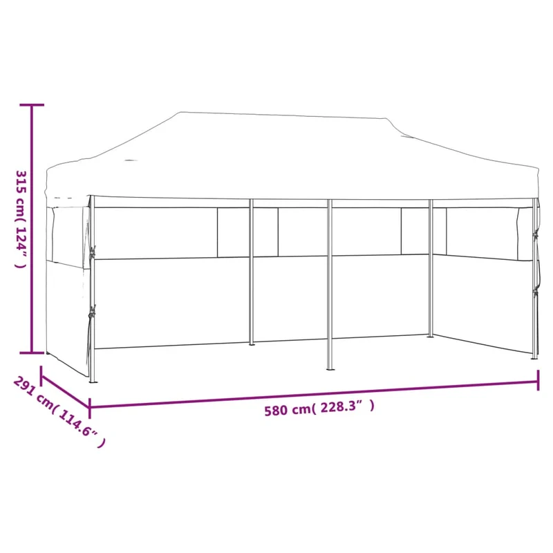Partytent Pop-Up Inklapbaar 3X6 M Crème