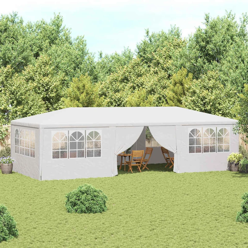 Partytent Met Zijwanden Professioneel 90 G/M² 4X9 M Wit