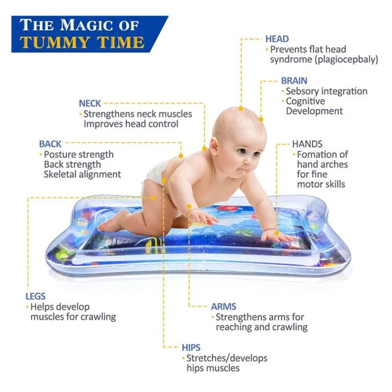 tapis de jeux pour bébé gonflable à l'eau
