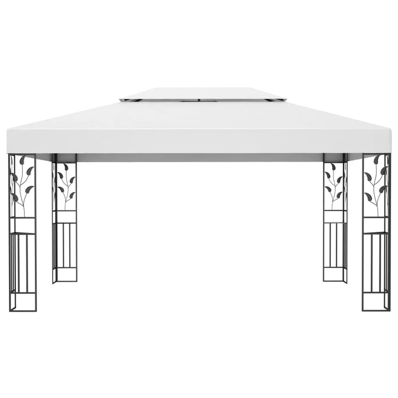 Prieel Met Dubbel Dak En Led-Lichtslinger 3X4 M