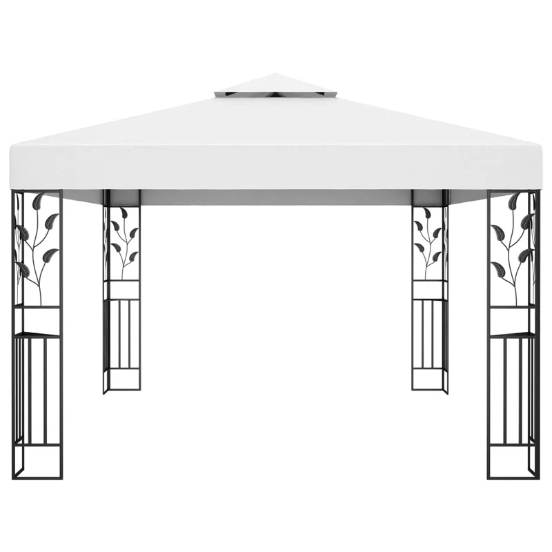 Prieel Met Dubbel Dak En Led-Lichtslinger 3X4 M