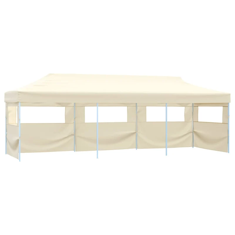 Vouwtent Pop-Up Met 5 Zijwanden 3X9 M Crème