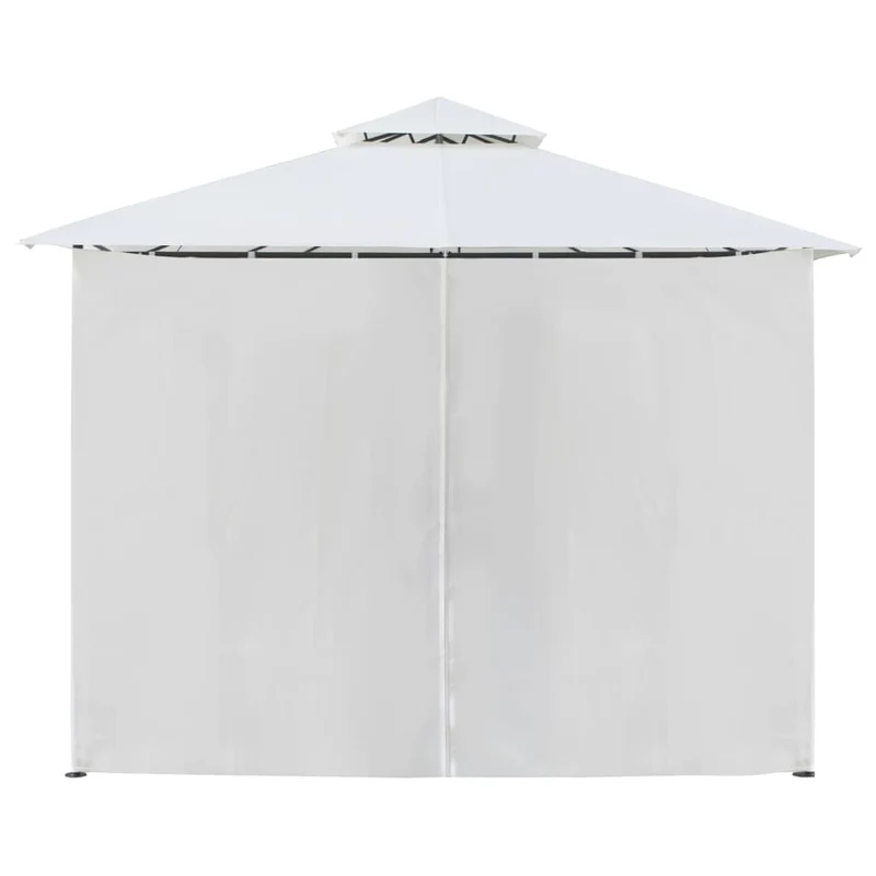Prieel Met Gordijnen 180G/M² 600X298X270 Cm Wit