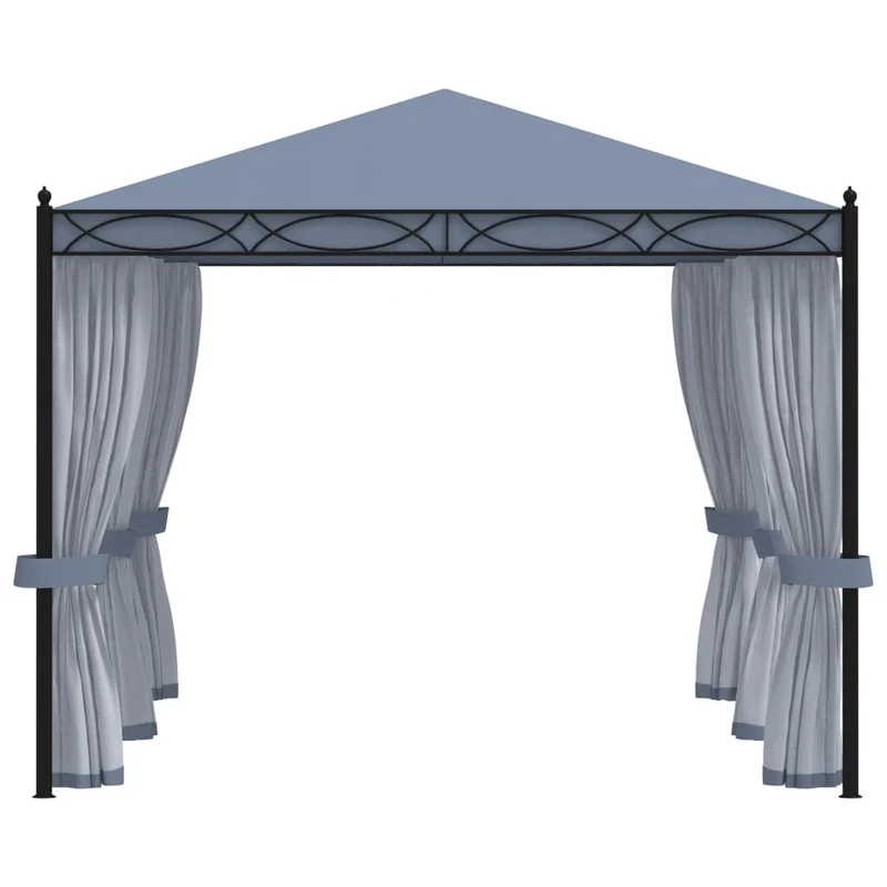 Prieel Met Horren 3X4 M Staal Antraciet