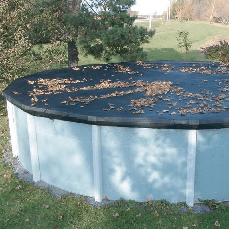 Ensemble couverture hivernale et élastiques pour piscine ovale - 12 x 24 pi