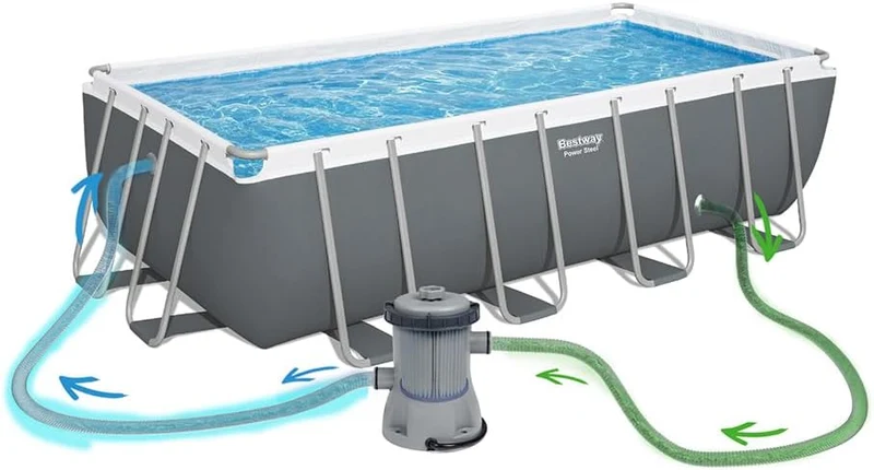 Bestway – Power Steel piscina desmontable rectangular (549 × 274 × 122 cm)
