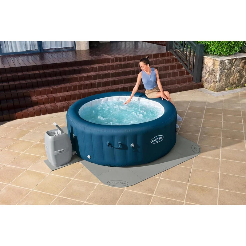 Bestway - Protector de suelo y patio para jacuzzi Lay-Z-Spa 196 x 196 cm gris