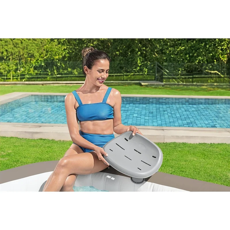 Bestway - Asiento para spa SaluSpa Comfort Seat gris con altura ajustable y base antideslizante
