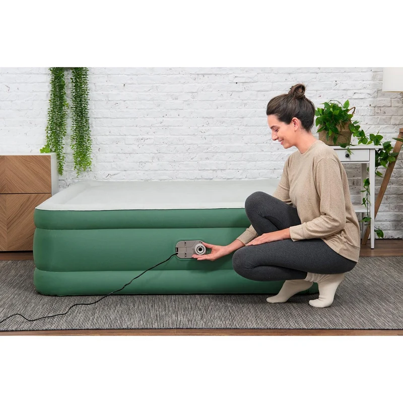 Bestway - Toughlite TPU Colchón hinchable con bomba eléctrica integrada