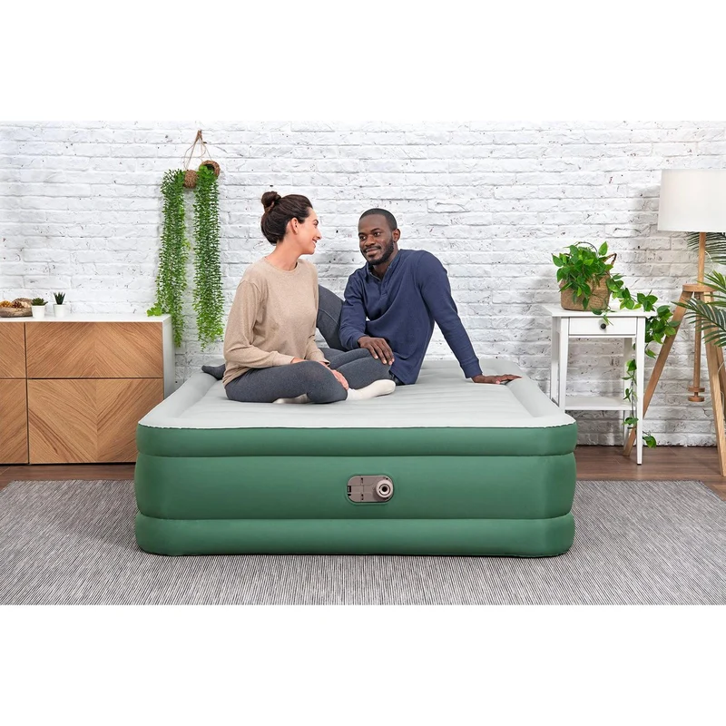 Bestway - Toughlite TPU Colchón hinchable con bomba eléctrica integrada