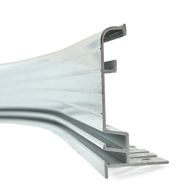 Margelle de coin entaillée à double rails pour piscine creusée (blanc)