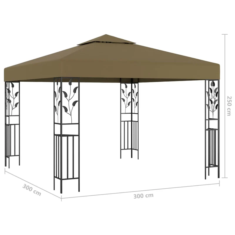 Prieel Met Led-Lichtslinger 3X3 M