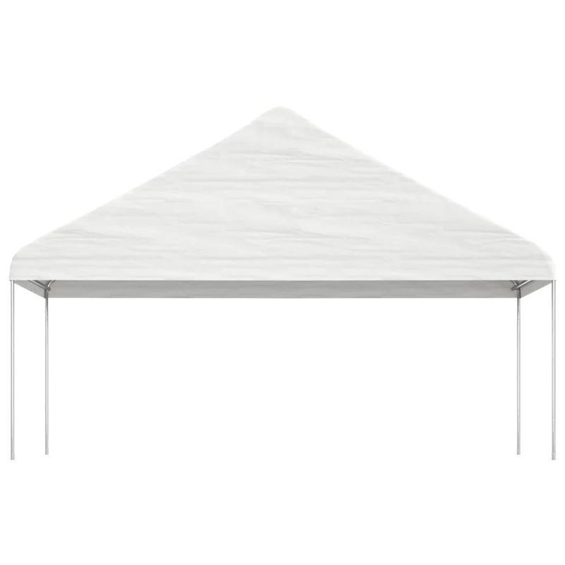 Prieel Met Dak 15,61X5,88X3,75 M Polyetheen Wit