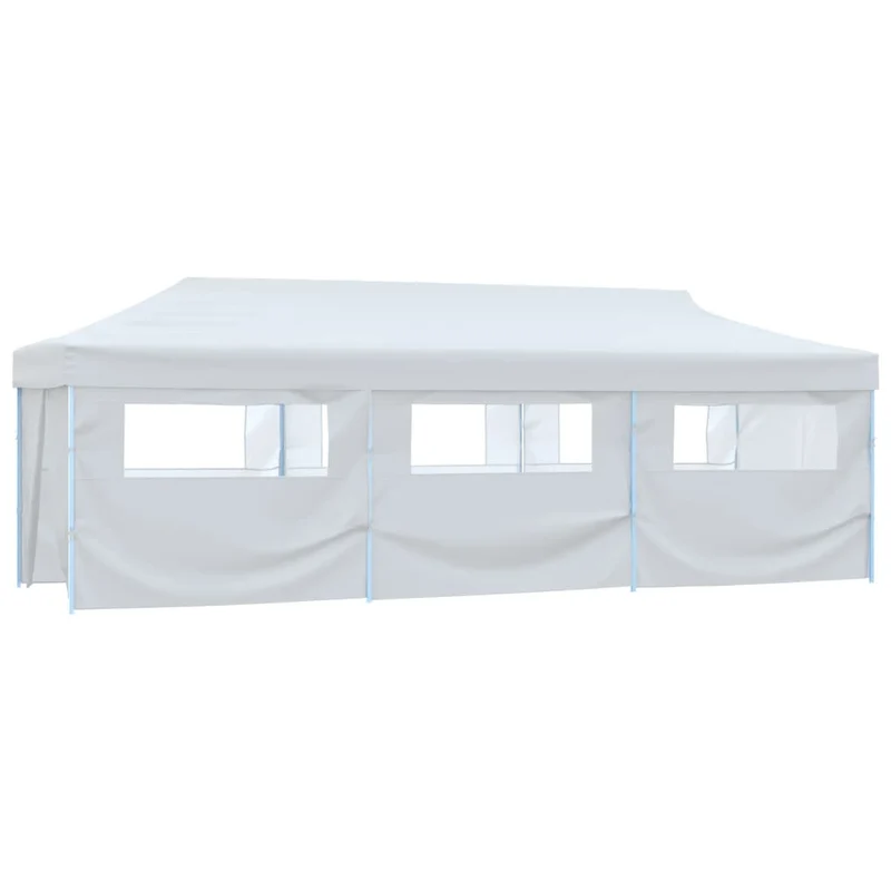 Partytent Pop-Up Met 8 Zijwanden 3X9 M Wit