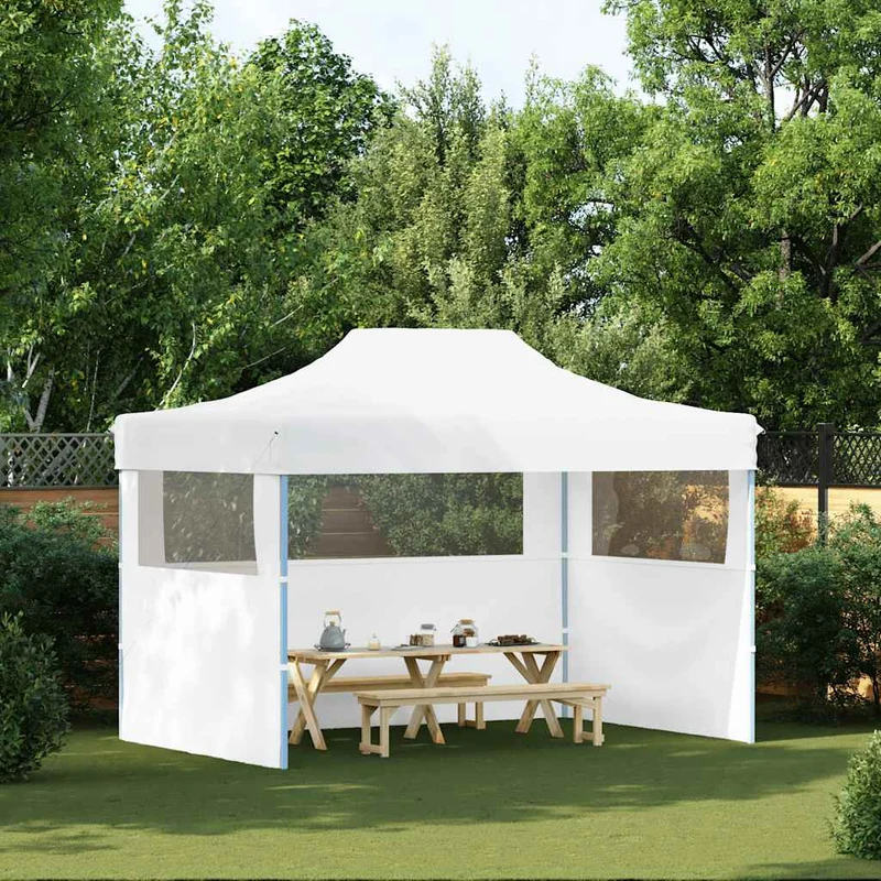 Partytent Met 3 Zijwanden Inklapbaar 280X410X315 Cm Staal