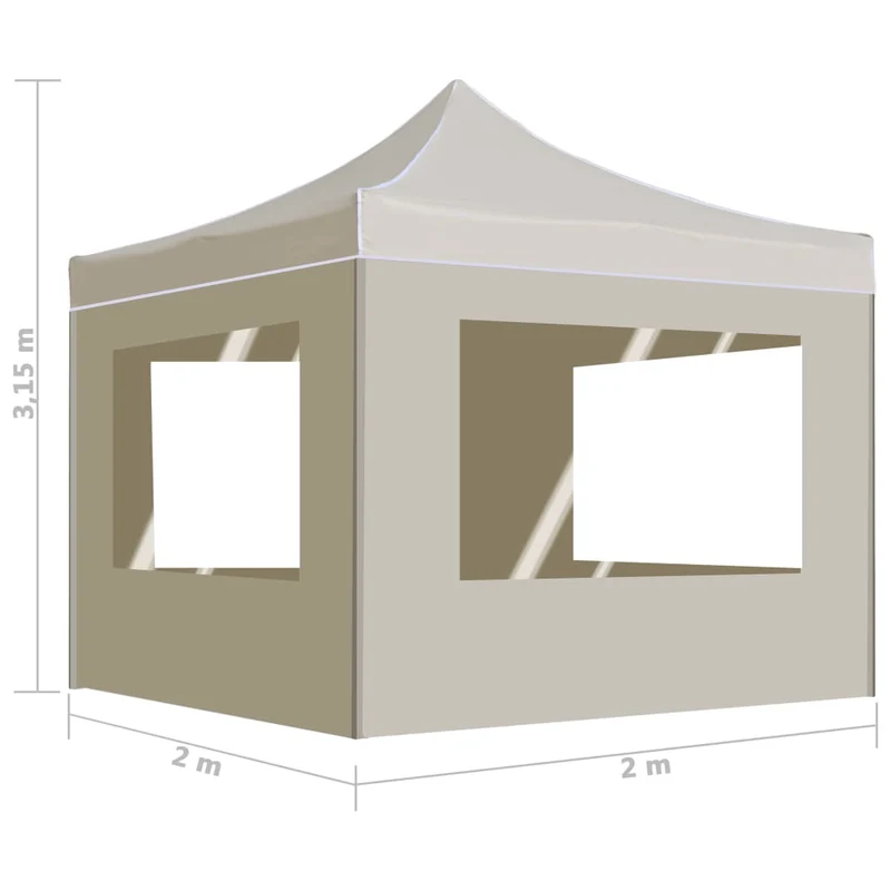 Partytent Inklapbaar 2X2 M Aluminium