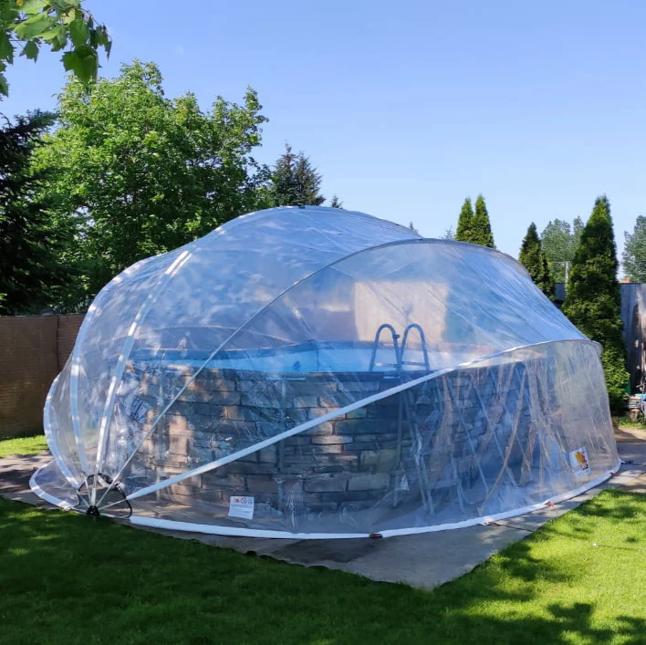 SunnyTent Oval Pool Dome Cover (Size L – 24.6×17.7 ft.)