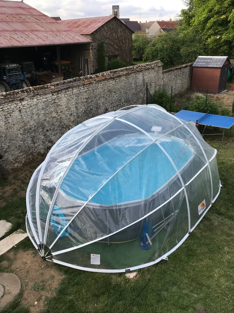 SunnyTent Oval Pool Dome Cover (Size L – 24.6×17.7 ft.)