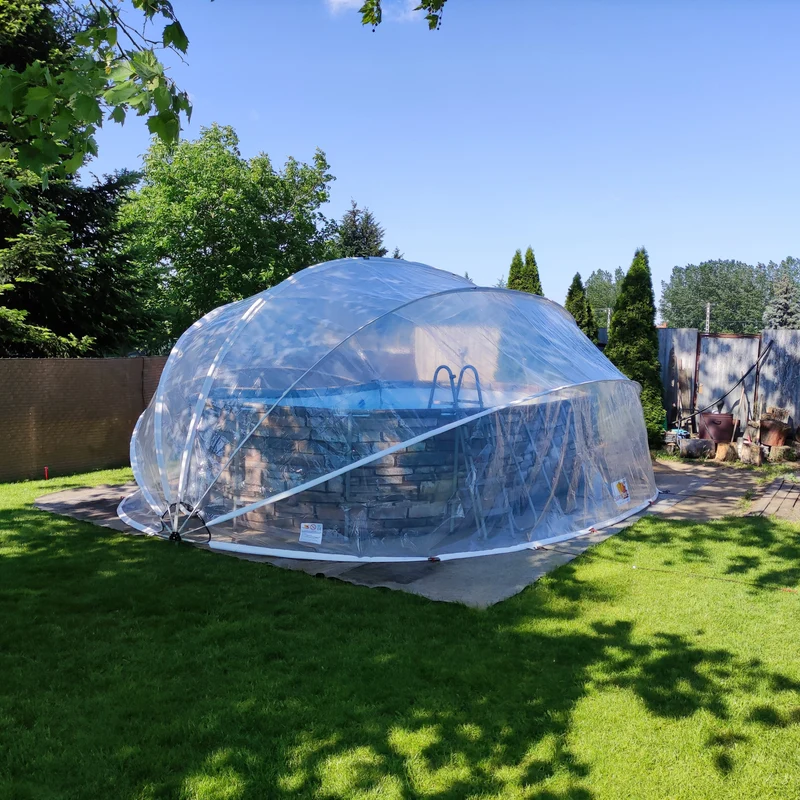 SunnyTent Oval Pool Dome Cover (Size M – 21.3×14.4 ft.)