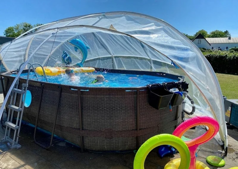 SunnyTent Oval Pool Dome Cover (Size M – 21.3×14.4 ft.)