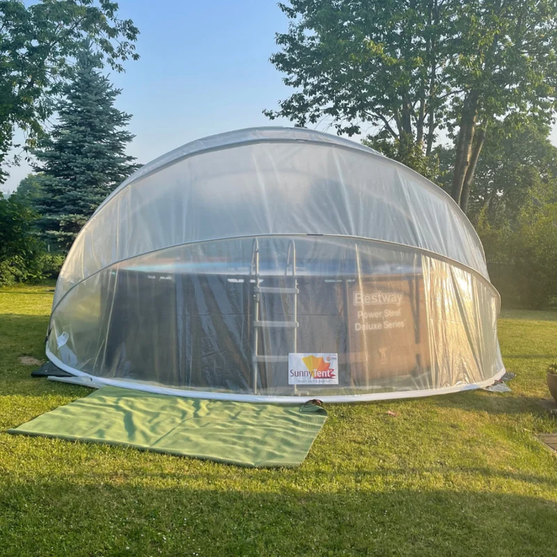 SunnyTent Round Pool Dome Cover (Size XL – ø 21 ft.)
