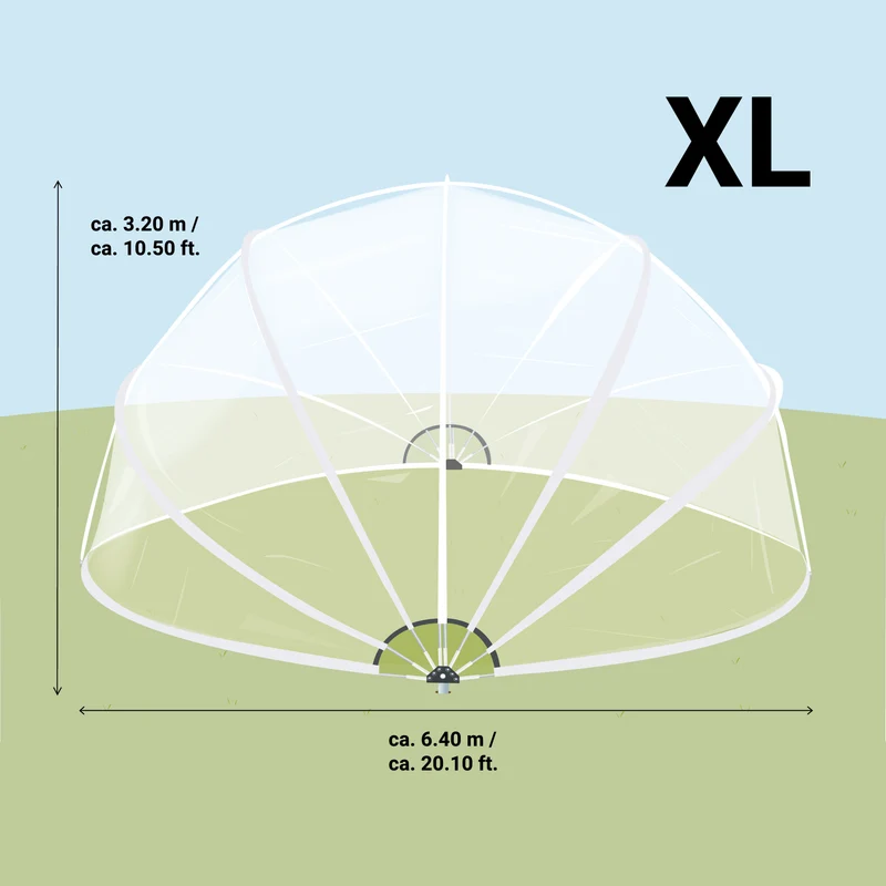 SunnyTent Round Pool Dome Cover (Size XL – ø 21 ft.)