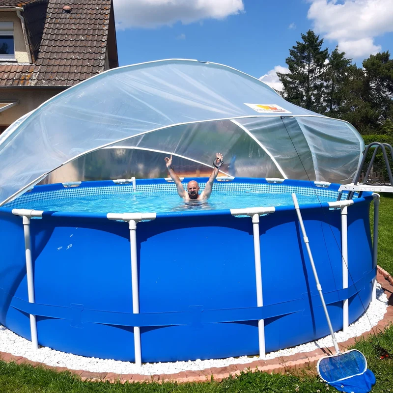 SunnyTent Round Pool Dome Cover (Size XL – ø 21 ft.)