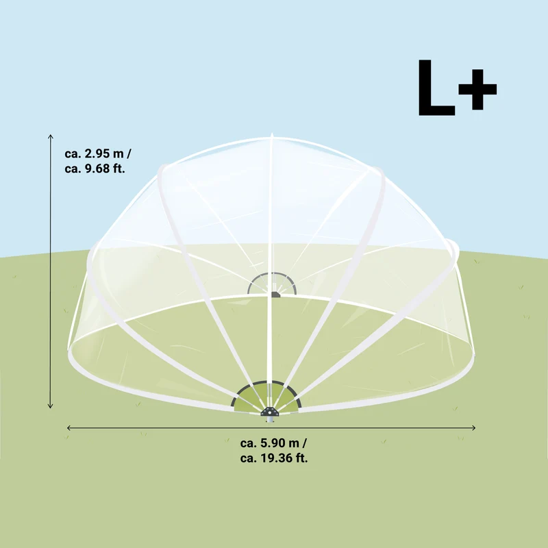 SunnyTent Round Pool Dome Cover (Size L+ – ø 19.4 ft.)