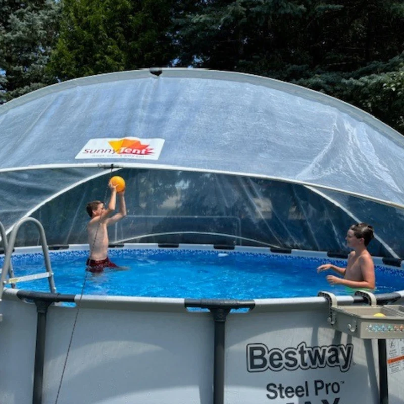 SunnyTent Round Pool Dome Cover (Size L+ – ø 19.4 ft.)