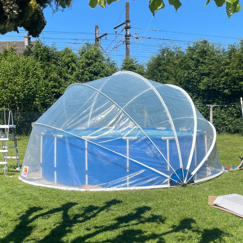 SunnyTent Round Pool Dome Cover (Size L – ø 17,7 ft.)
