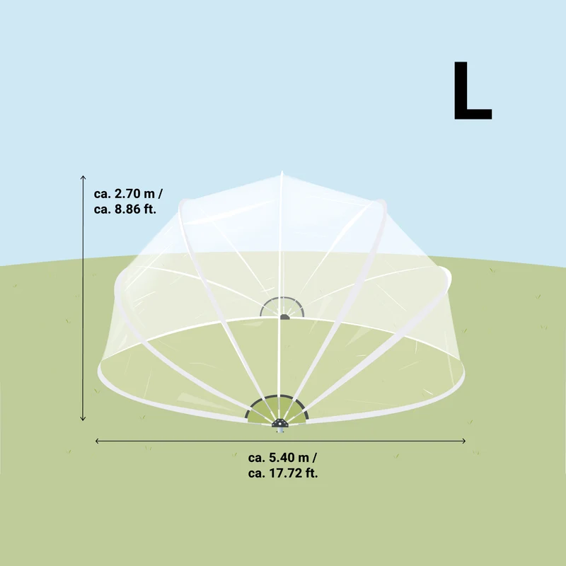 SunnyTent Round Pool Dome Cover (Size L – ø 17,7 ft.)