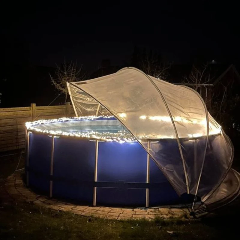 SunnyTent Round Pool Dome Cover (Size L – ø 17,7 ft.)