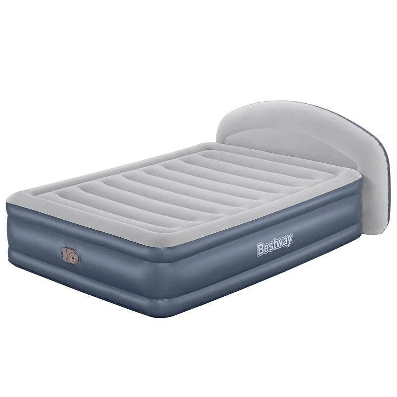Bestway - Tritech Colchón hinchable con respaldo LoungeLux y bomba eléctrica integrada