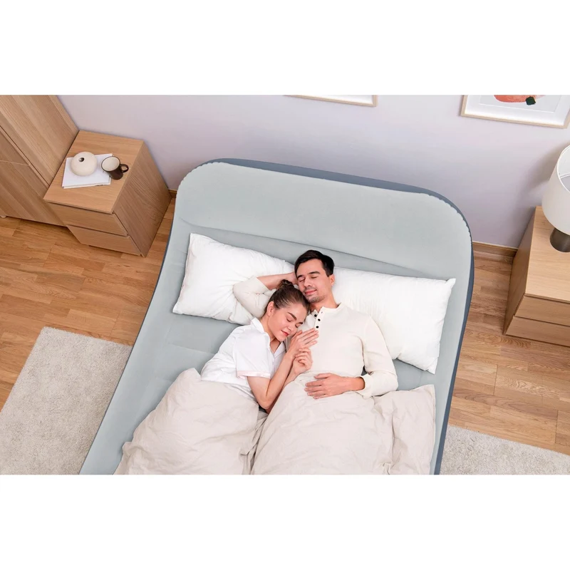 Bestway - Tritech SleekFlow Colchón hinchable con respaldo y bomba eléctrica integrada