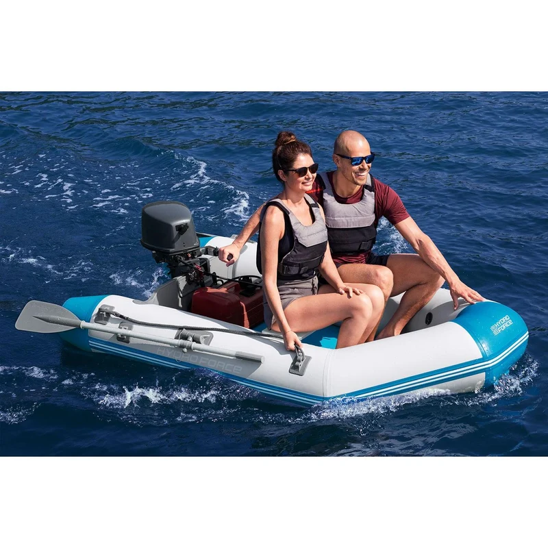 Bestway – Barca hinchable Hydro-Force Caspian Boat Set (230 × 130 × 33 cm)