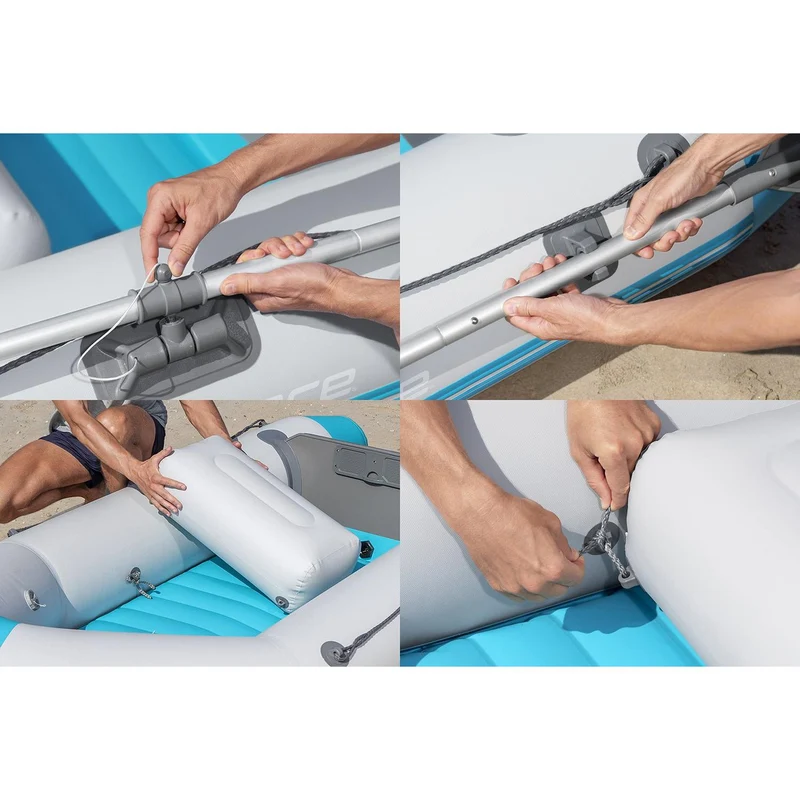 Bestway – Barca hinchable Hydro-Force Corinth Elite Boat Set (230 × 130 × 33 cm)