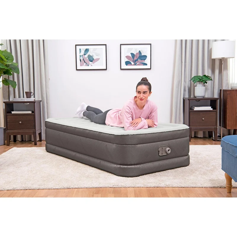 Bestway - Tough Guard/Fortech Colchón hinchable con bomba eléctrica integrada