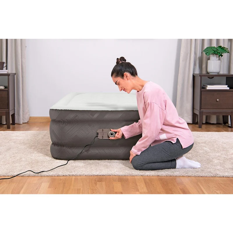 Bestway - Tough Guard/Fortech Colchón hinchable con bomba eléctrica integrada