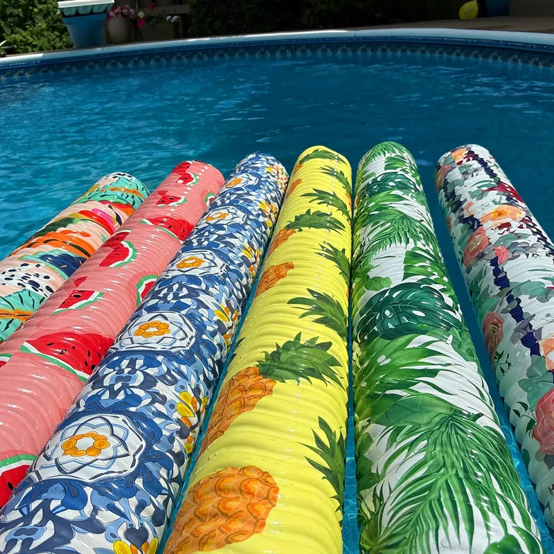 Nouilles de piscine assorties : Pastèque, Feuillage, Citron et Coquillage