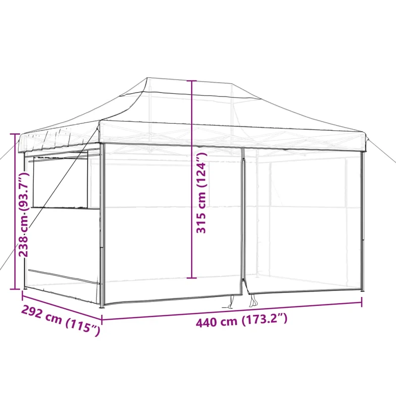 Partytent Inklapbaar Pop-Up