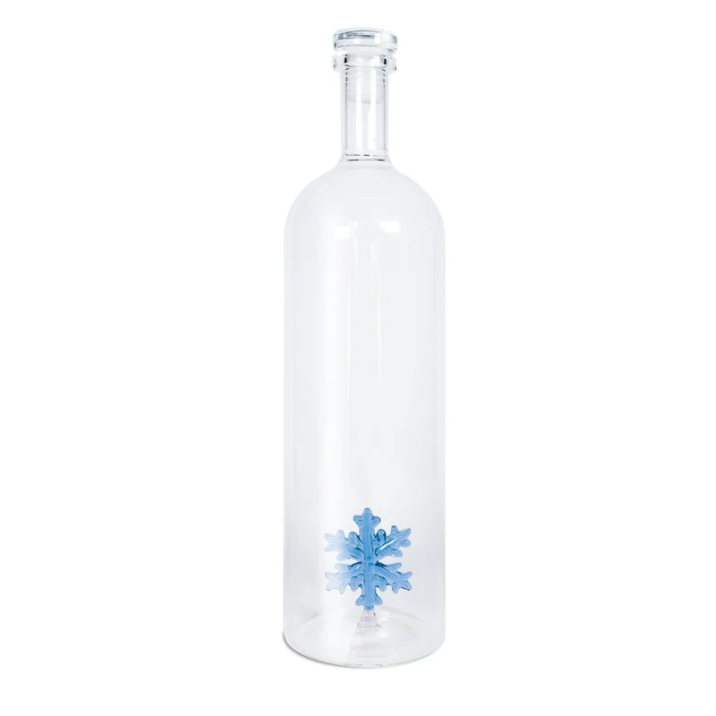 Bottiglia in Vetro con Tappo Fiocco di Neve Natale 1.2L WD Lifestyle