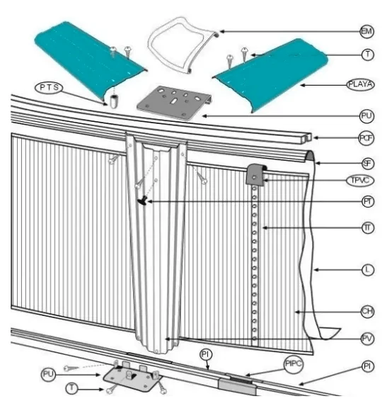 Afdekpanelen Gre Kea 350 (grafiet grijs)