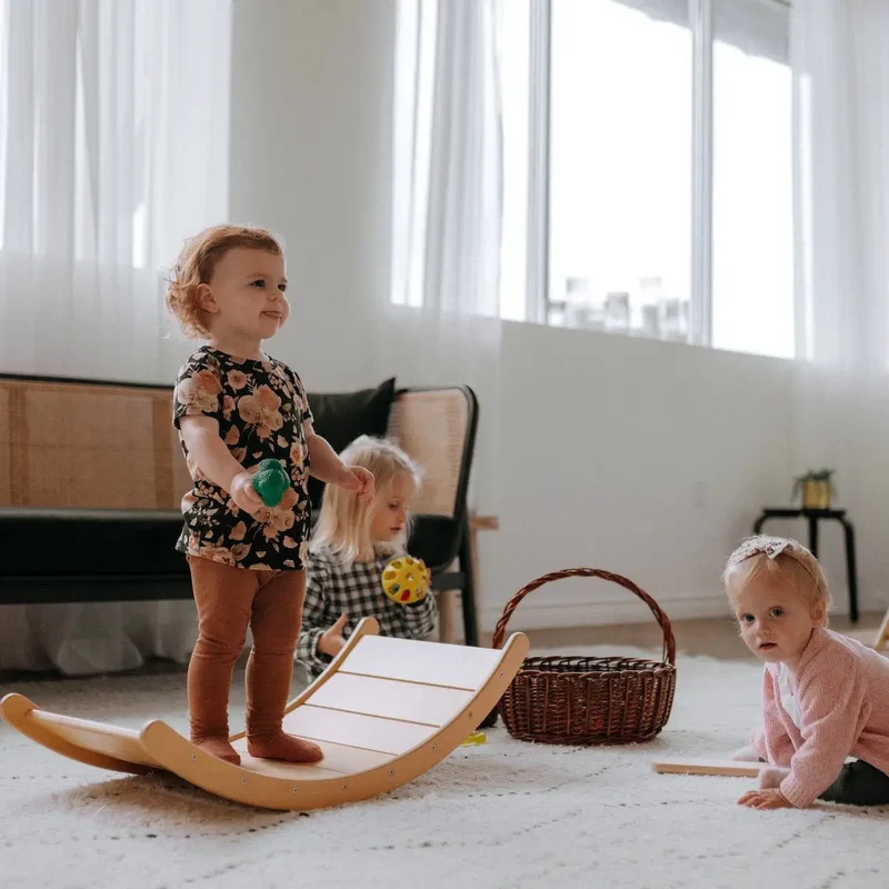 PlayBoard Plateau Oscillant en Bois - Jeu Montessori - All Circles